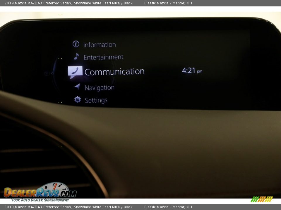 2019 Mazda MAZDA3 Preferred Sedan Snowflake White Pearl Mica / Black Photo #9