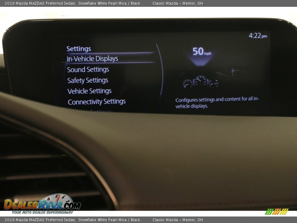 2019 Mazda MAZDA3 Preferred Sedan Snowflake White Pearl Mica / Black Photo #13