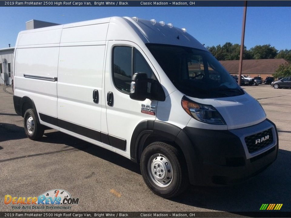 2019 Ram ProMaster 2500 High Roof Cargo Van Bright White / Black Photo #1