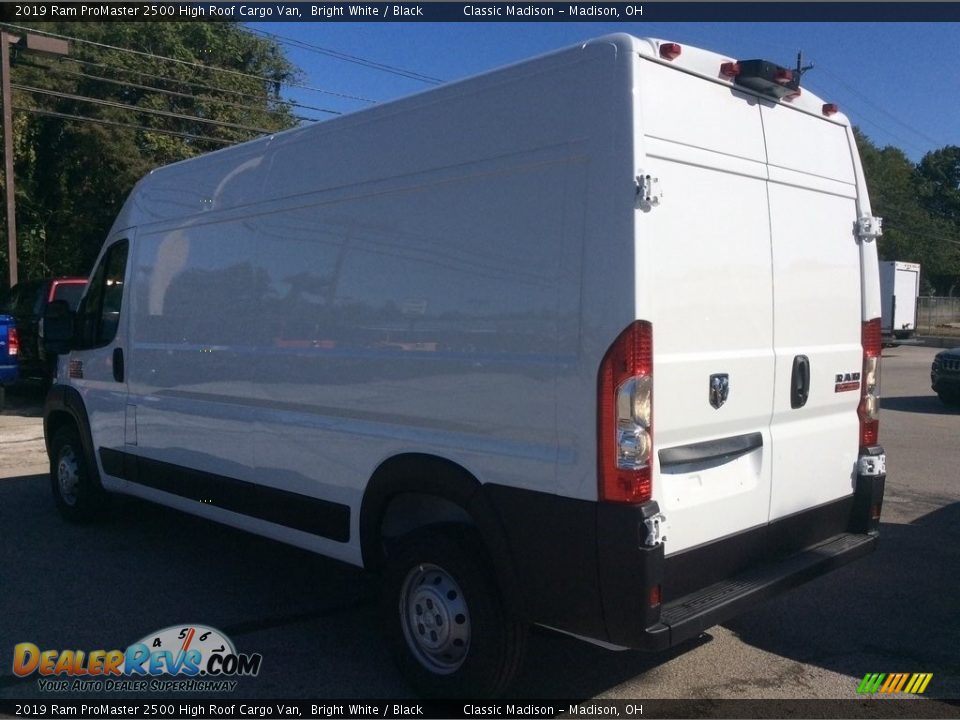 2019 Ram ProMaster 2500 High Roof Cargo Van Bright White / Black Photo #7