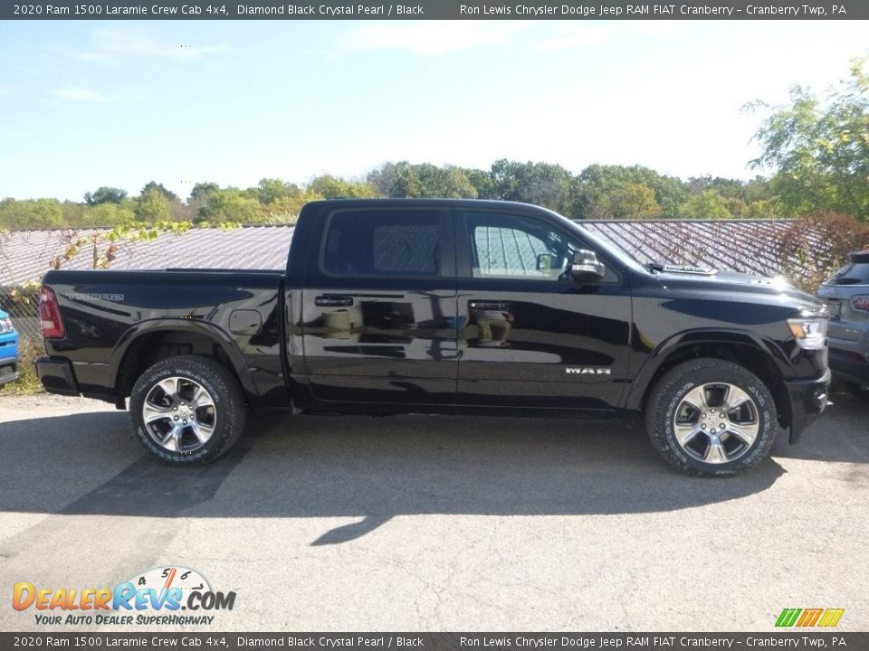 Diamond Black Crystal Pearl 2020 Ram 1500 Laramie Crew Cab 4x4 Photo #4