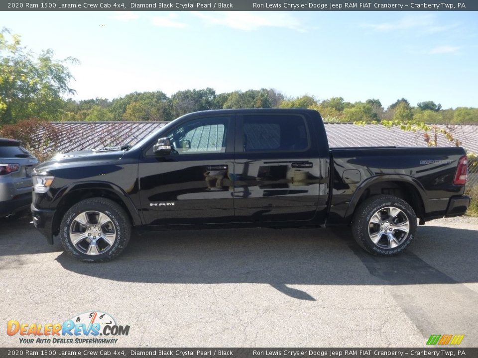 2020 Ram 1500 Laramie Crew Cab 4x4 Diamond Black Crystal Pearl / Black Photo #5