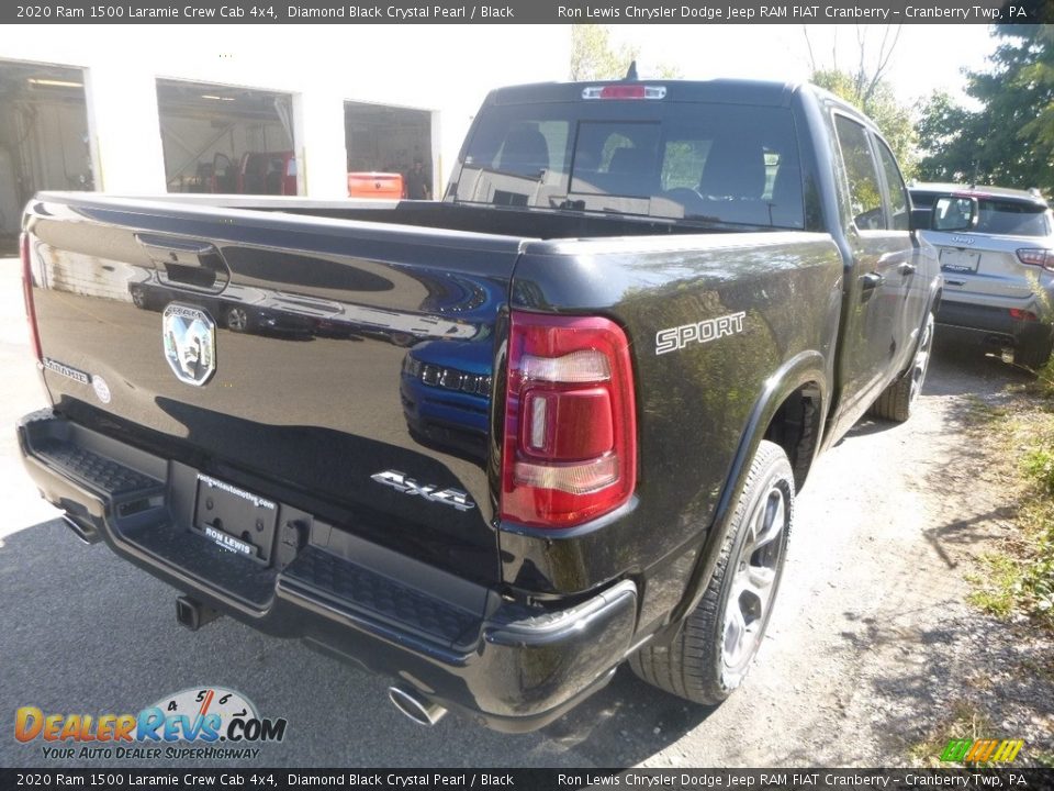 2020 Ram 1500 Laramie Crew Cab 4x4 Diamond Black Crystal Pearl / Black Photo #8