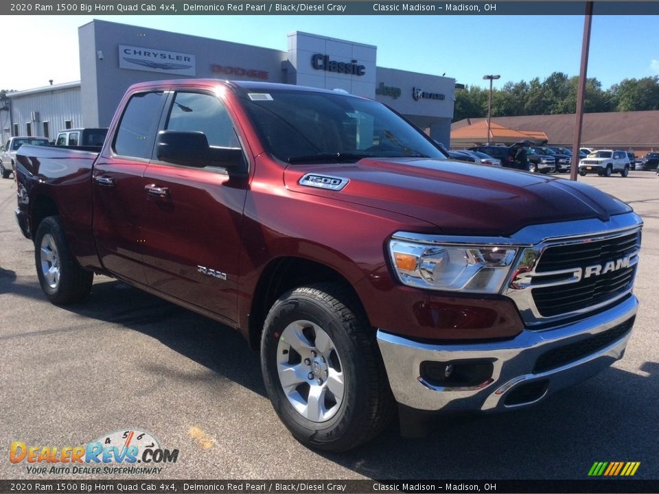 2020 Ram 1500 Big Horn Quad Cab 4x4 Delmonico Red Pearl / Black/Diesel Gray Photo #1