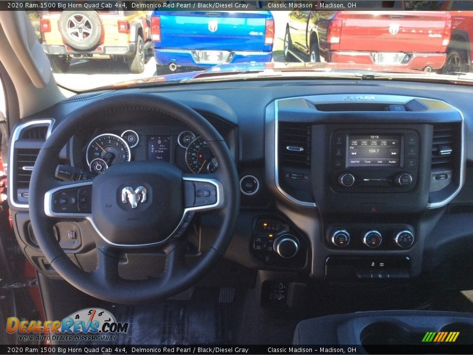 2020 Ram 1500 Big Horn Quad Cab 4x4 Delmonico Red Pearl / Black/Diesel Gray Photo #3