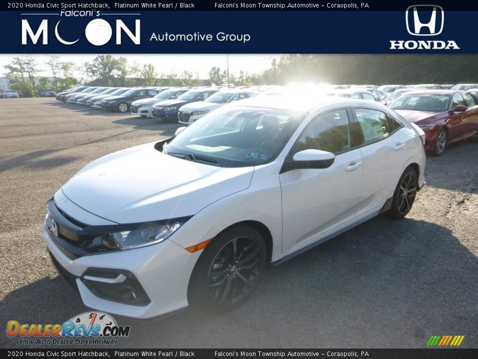 2020 Honda Civic Sport Hatchback Platinum White Pearl / Black Photo #1