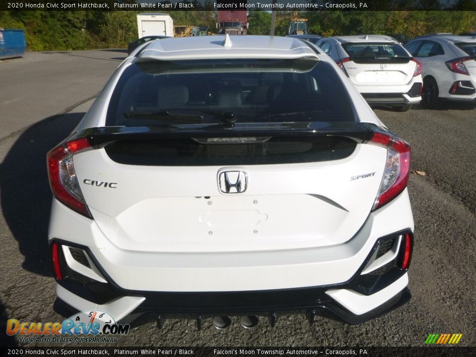 2020 Honda Civic Sport Hatchback Platinum White Pearl / Black Photo #4