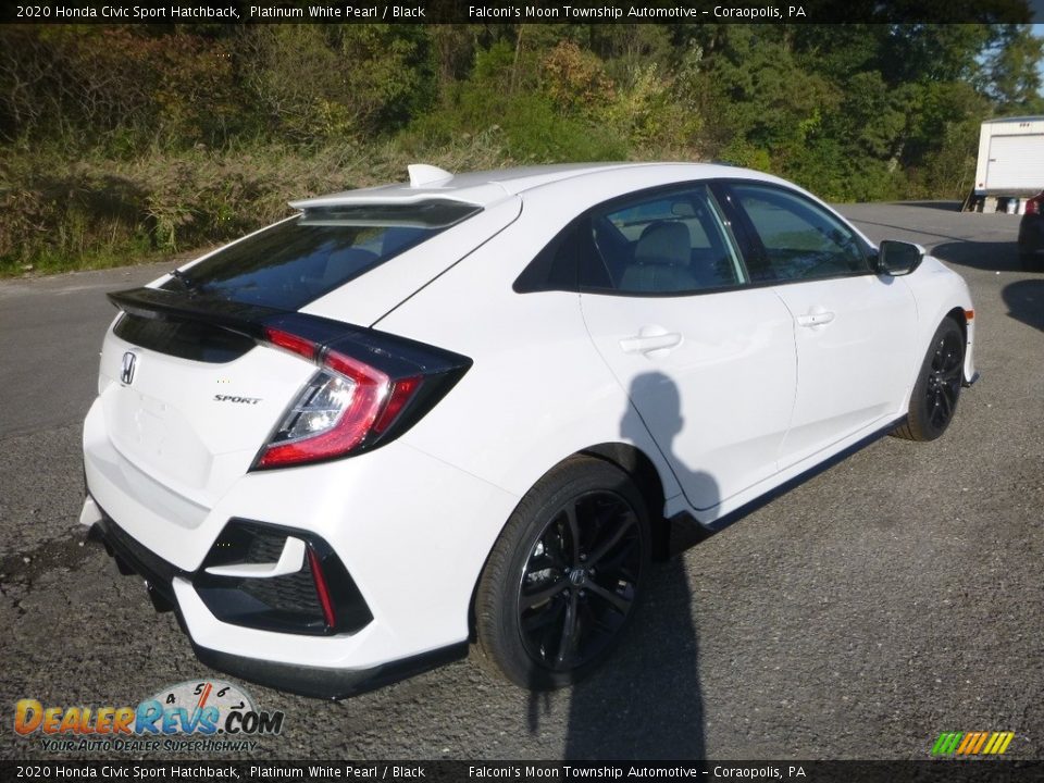 2020 Honda Civic Sport Hatchback Platinum White Pearl / Black Photo #5