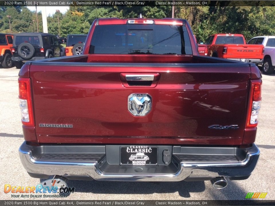 2020 Ram 1500 Big Horn Quad Cab 4x4 Delmonico Red Pearl / Black/Diesel Gray Photo #8