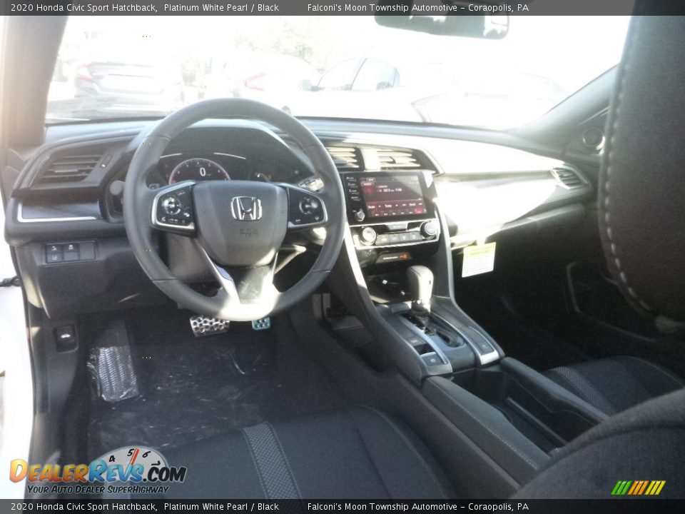 2020 Honda Civic Sport Hatchback Platinum White Pearl / Black Photo #11