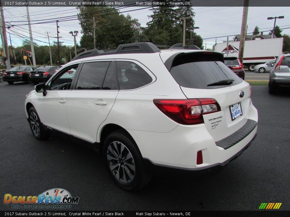 2017 Subaru Outback 2.5i Limited Crystal White Pearl / Slate Black Photo #8