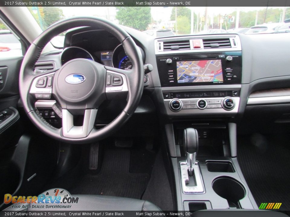 2017 Subaru Outback 2.5i Limited Crystal White Pearl / Slate Black Photo #10