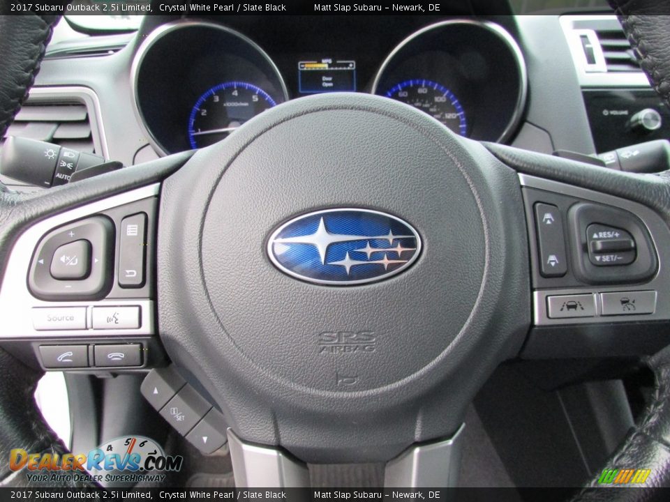 2017 Subaru Outback 2.5i Limited Crystal White Pearl / Slate Black Photo #11