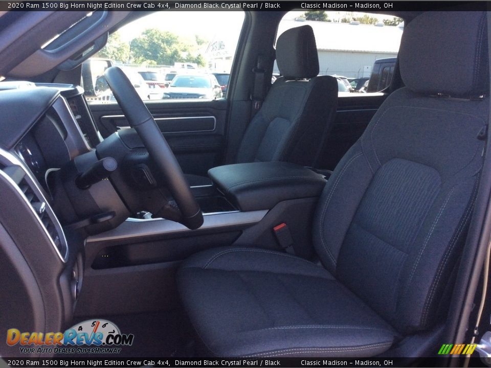 2020 Ram 1500 Big Horn Night Edition Crew Cab 4x4 Diamond Black Crystal Pearl / Black Photo #2