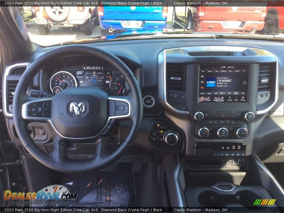 2020 Ram 1500 Big Horn Night Edition Crew Cab 4x4 Diamond Black Crystal Pearl / Black Photo #3