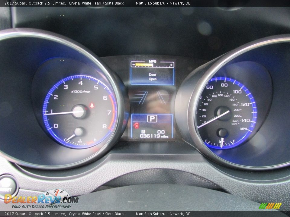 2017 Subaru Outback 2.5i Limited Crystal White Pearl / Slate Black Photo #28