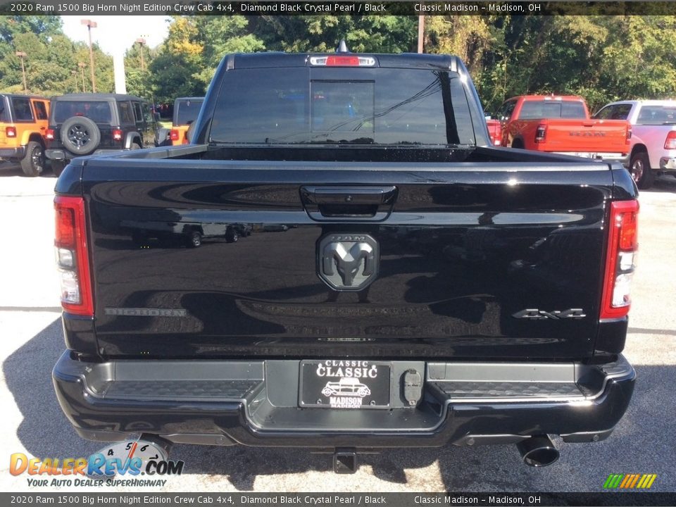 2020 Ram 1500 Big Horn Night Edition Crew Cab 4x4 Diamond Black Crystal Pearl / Black Photo #8