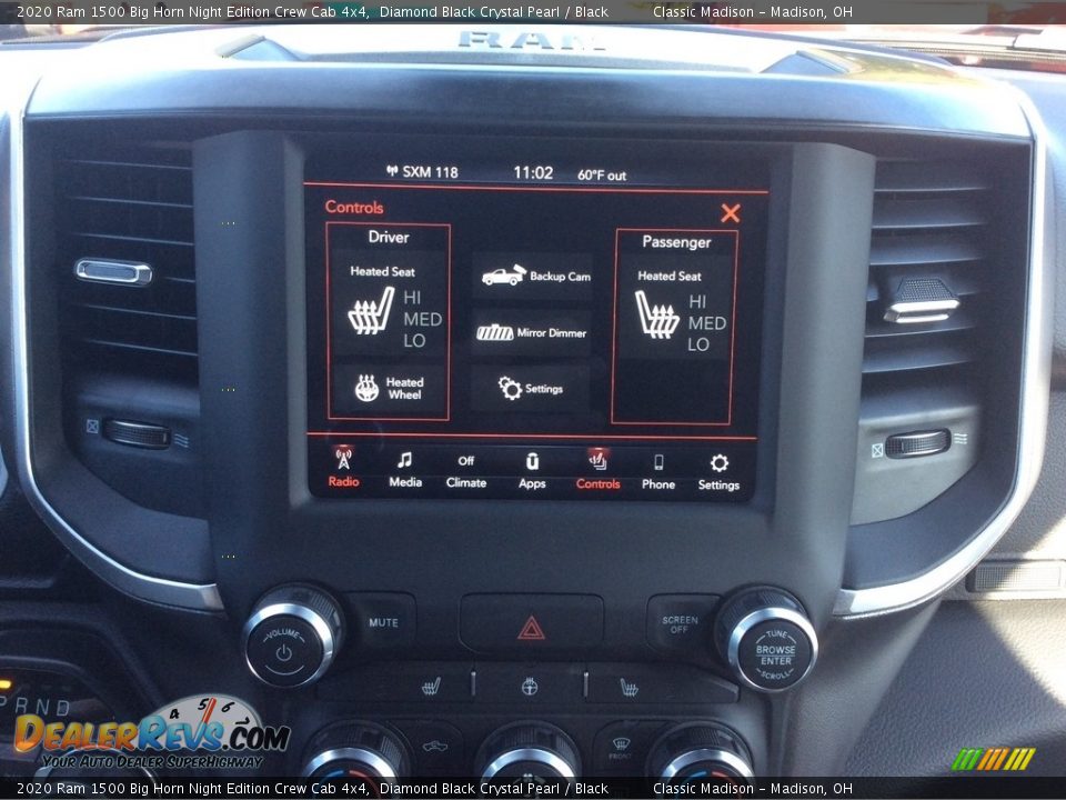 2020 Ram 1500 Big Horn Night Edition Crew Cab 4x4 Diamond Black Crystal Pearl / Black Photo #15