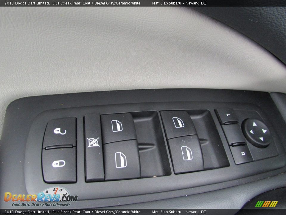 2013 Dodge Dart Limited Blue Streak Pearl Coat / Diesel Gray/Ceramic White Photo #15