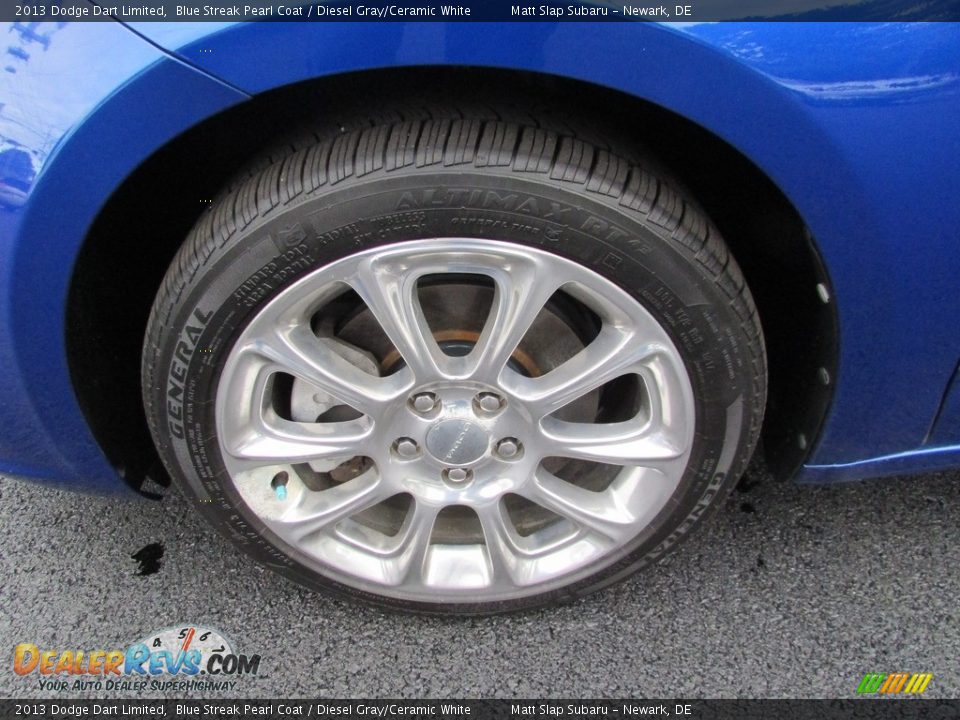 2013 Dodge Dart Limited Blue Streak Pearl Coat / Diesel Gray/Ceramic White Photo #22