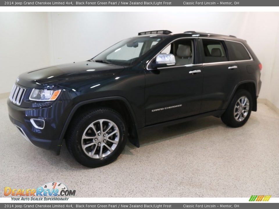 2014 Jeep Grand Cherokee Limited 4x4 Black Forest Green Pearl / New Zealand Black/Light Frost Photo #3