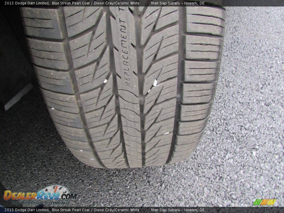 2013 Dodge Dart Limited Blue Streak Pearl Coat / Diesel Gray/Ceramic White Photo #23