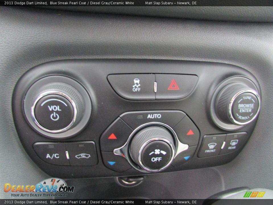 2013 Dodge Dart Limited Blue Streak Pearl Coat / Diesel Gray/Ceramic White Photo #26