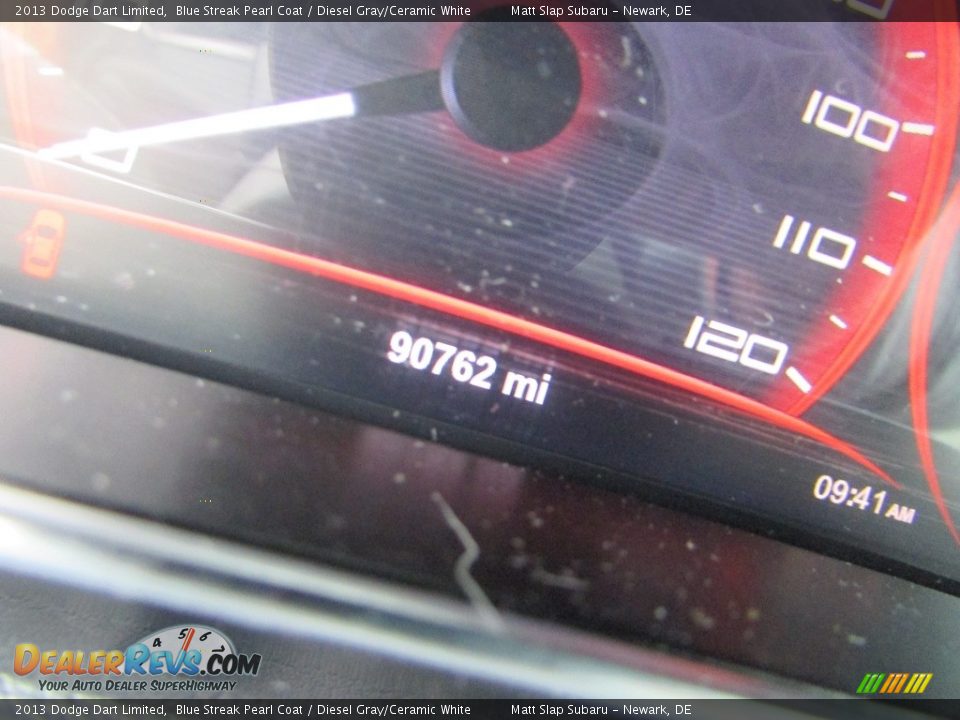 2013 Dodge Dart Limited Blue Streak Pearl Coat / Diesel Gray/Ceramic White Photo #29