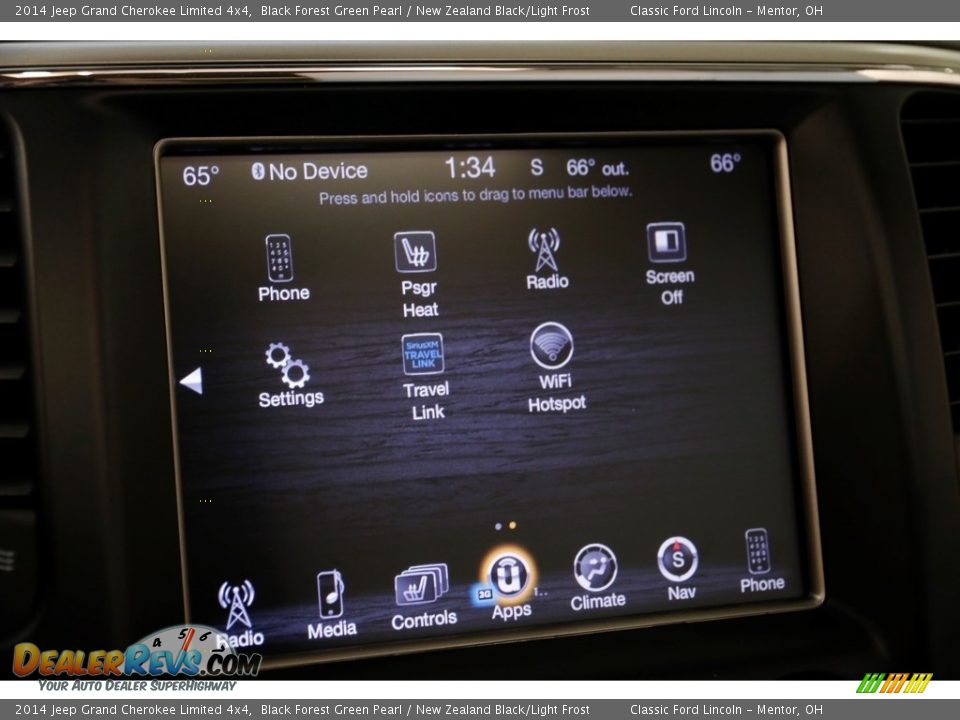 2014 Jeep Grand Cherokee Limited 4x4 Black Forest Green Pearl / New Zealand Black/Light Frost Photo #13