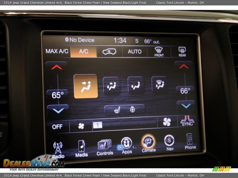 2014 Jeep Grand Cherokee Limited 4x4 Black Forest Green Pearl / New Zealand Black/Light Frost Photo #14