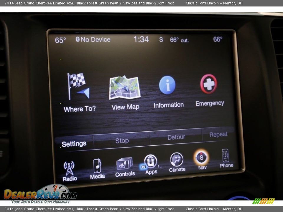 2014 Jeep Grand Cherokee Limited 4x4 Black Forest Green Pearl / New Zealand Black/Light Frost Photo #15