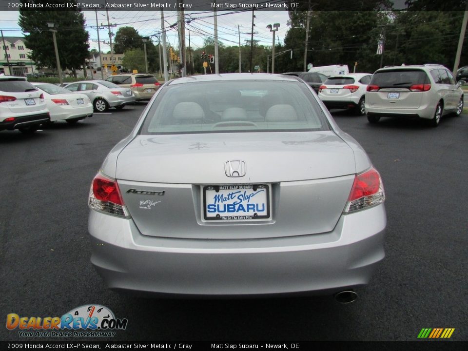 2009 Honda Accord LX-P Sedan Alabaster Silver Metallic / Gray Photo #7