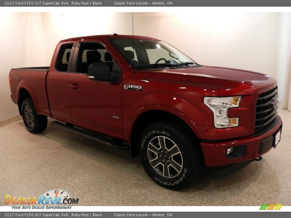 2017 Ford F150 XLT SuperCab 4x4 Ruby Red / Black Photo #1