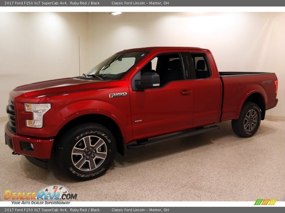 2017 Ford F150 XLT SuperCab 4x4 Ruby Red / Black Photo #3