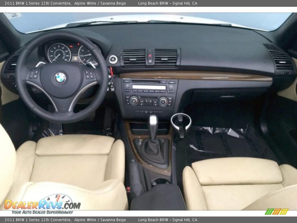 2011 BMW 1 Series 128i Convertible Alpine White / Savanna Beige Photo #19