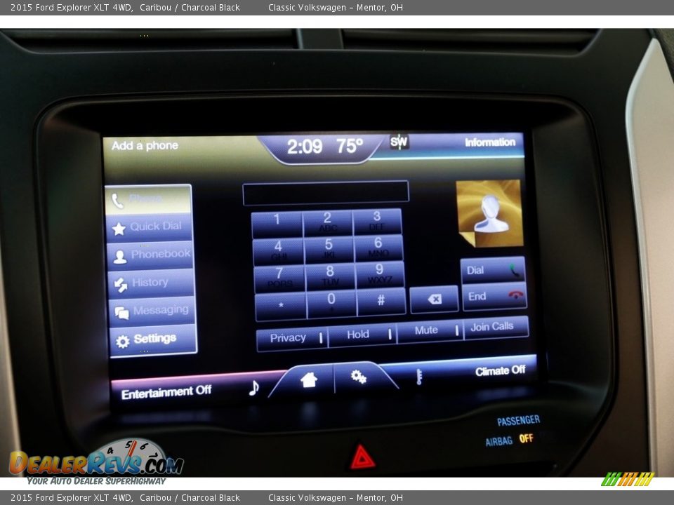 2015 Ford Explorer XLT 4WD Caribou / Charcoal Black Photo #11