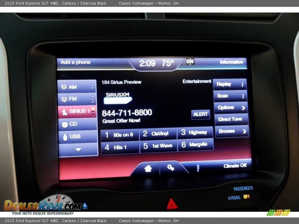 2015 Ford Explorer XLT 4WD Caribou / Charcoal Black Photo #12