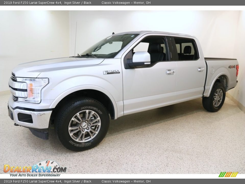 2019 Ford F150 Lariat SuperCrew 4x4 Ingot Silver / Black Photo #3