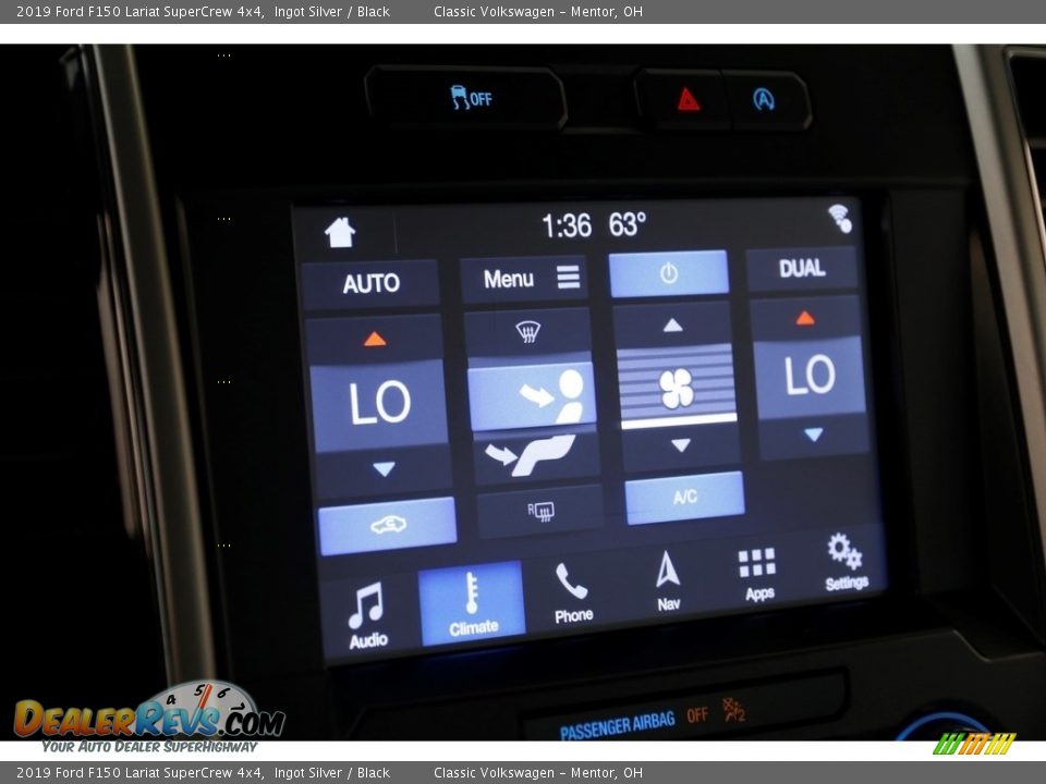 2019 Ford F150 Lariat SuperCrew 4x4 Ingot Silver / Black Photo #11