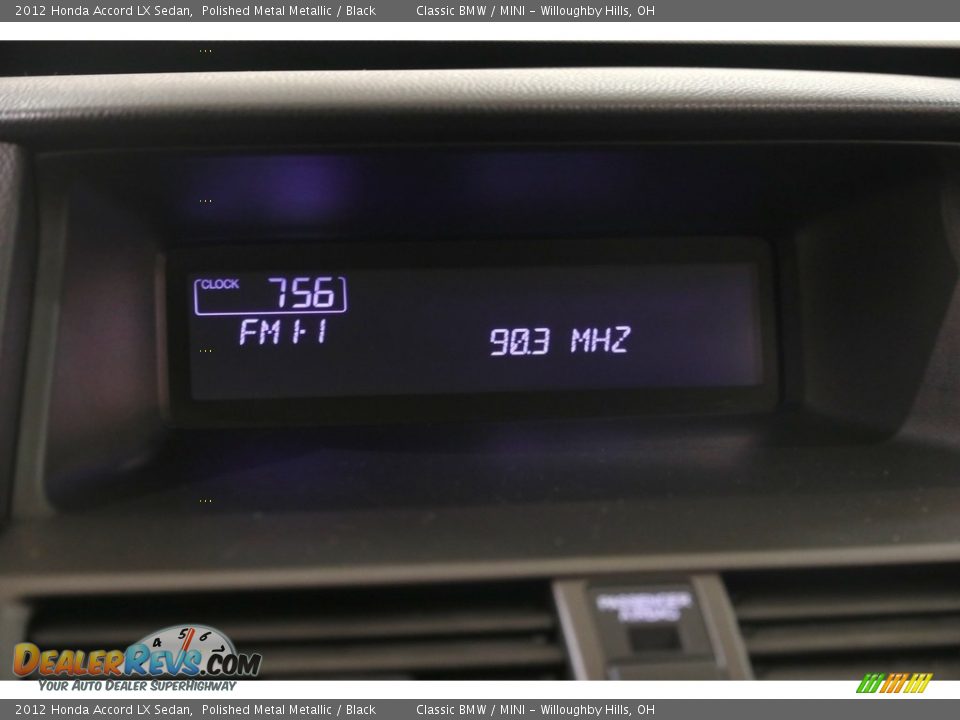 2012 Honda Accord LX Sedan Polished Metal Metallic / Black Photo #10