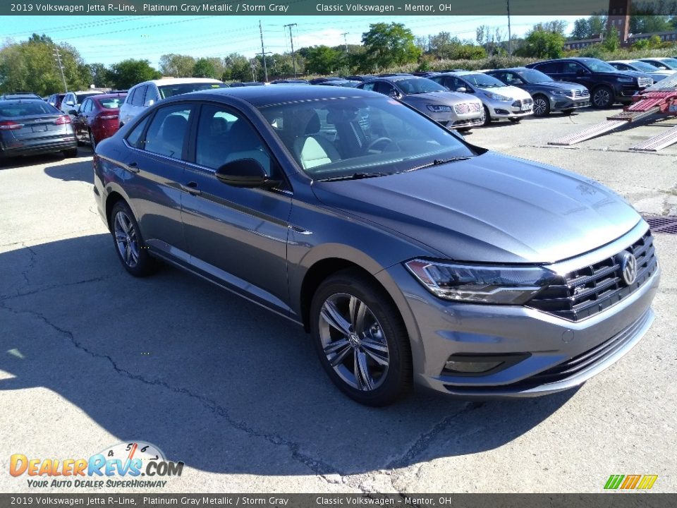 2019 Volkswagen Jetta R-Line Platinum Gray Metallic / Storm Gray Photo #1