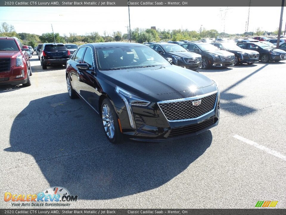 2020 Cadillac CT6 Luxury AWD Stellar Black Metallic / Jet Black Photo #1