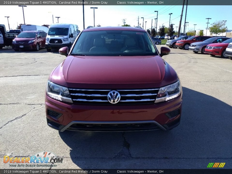 2019 Volkswagen Tiguan S 4MOTION Cardinal Red Metallic / Storm Gray Photo #2