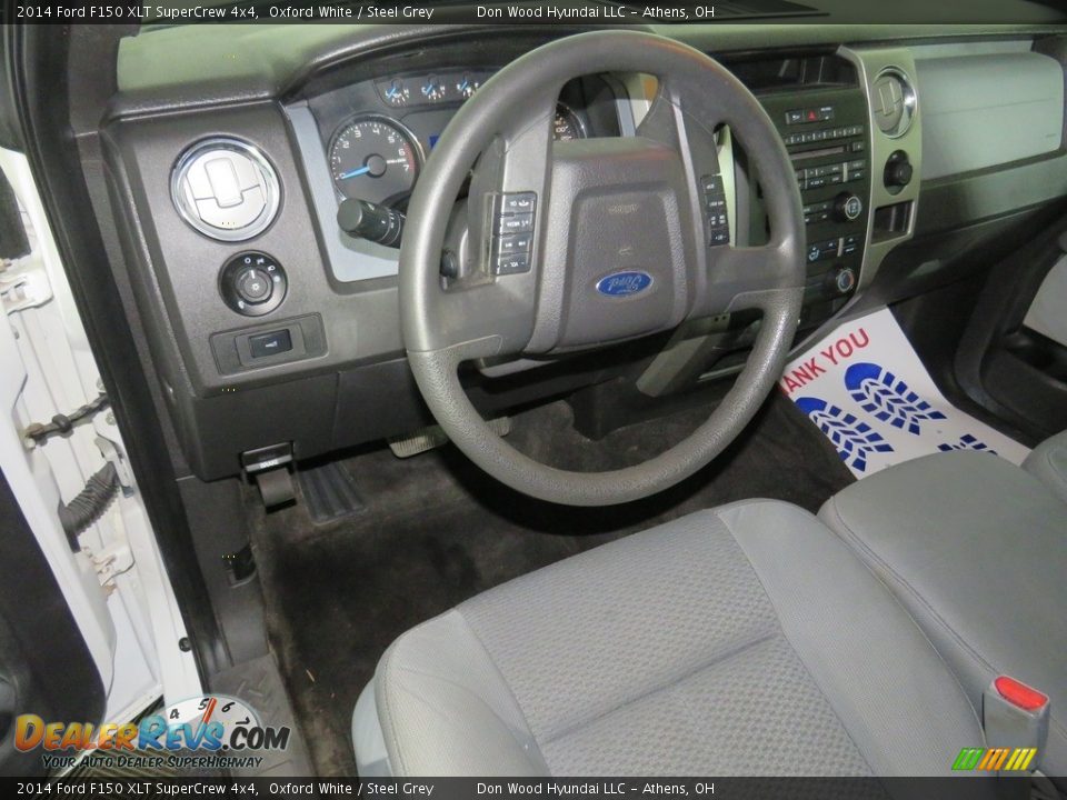 2014 Ford F150 XLT SuperCrew 4x4 Oxford White / Steel Grey Photo #17