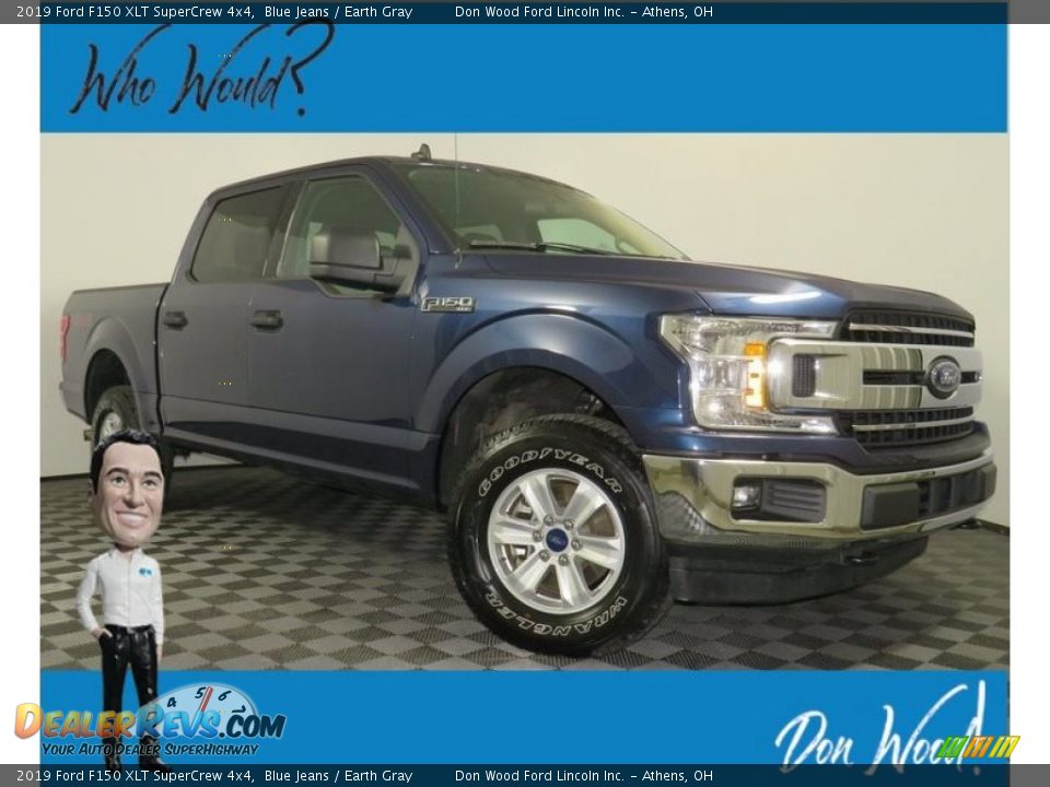 2019 Ford F150 XLT SuperCrew 4x4 Blue Jeans / Earth Gray Photo #1