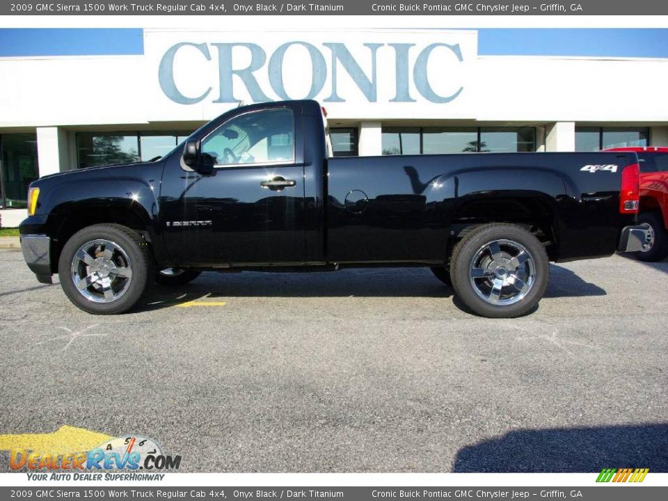 2009 GMC Sierra 1500 Work Truck Regular Cab 4x4 Onyx Black / Dark Titanium Photo #1