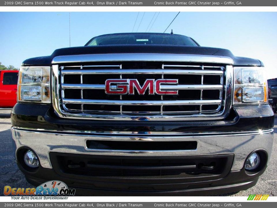 2009 GMC Sierra 1500 Work Truck Regular Cab 4x4 Onyx Black / Dark Titanium Photo #3