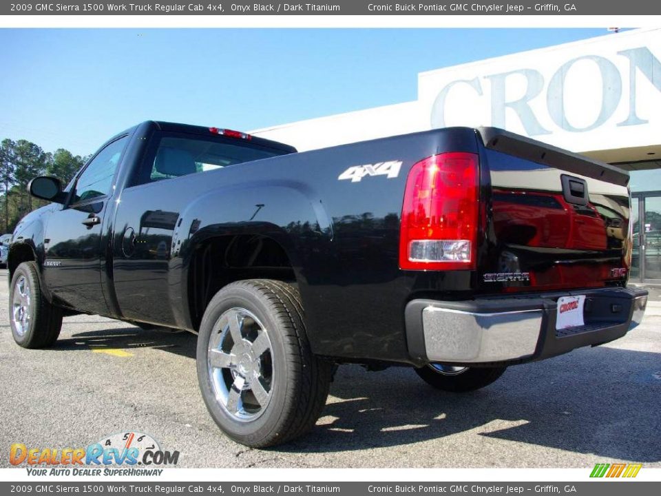 2009 GMC Sierra 1500 Work Truck Regular Cab 4x4 Onyx Black / Dark Titanium Photo #8