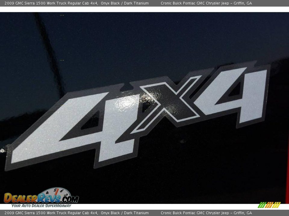 2009 GMC Sierra 1500 Work Truck Regular Cab 4x4 Onyx Black / Dark Titanium Photo #10