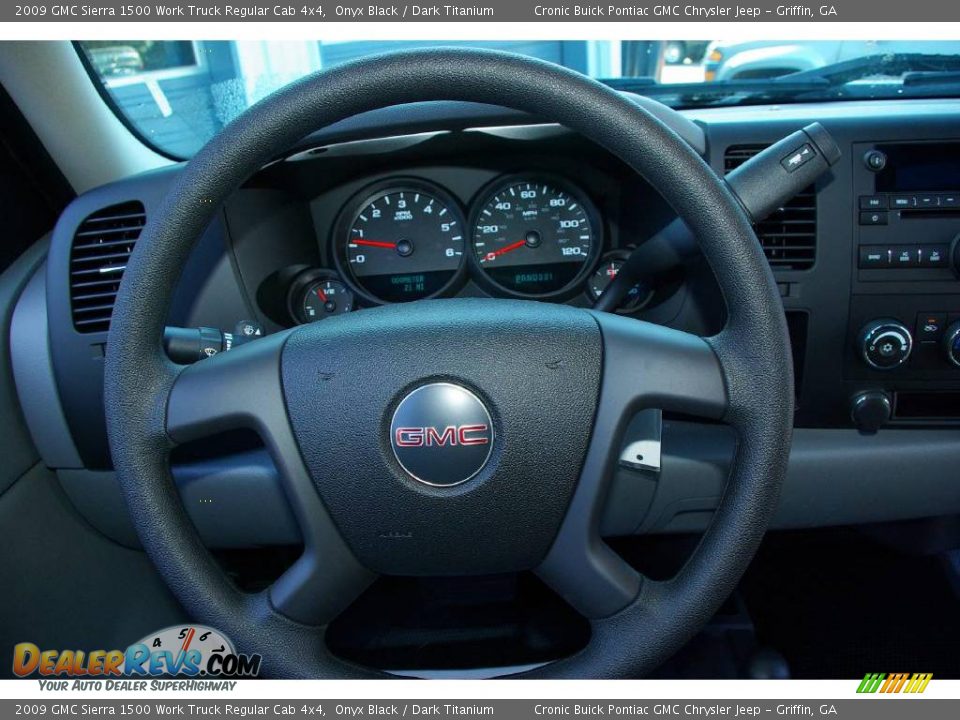 2009 GMC Sierra 1500 Work Truck Regular Cab 4x4 Onyx Black / Dark Titanium Photo #18